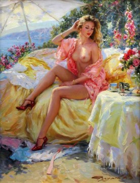 Pretty Lady KR 019 Impresionista desnuda Pinturas al óleo
